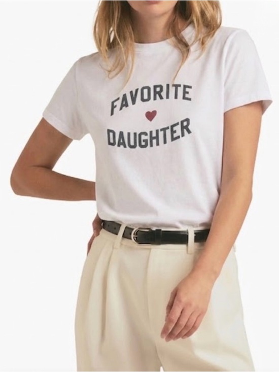 Sub_Urban Riot Tops - White "Favorite Daughter" Graphic T‑Shirt